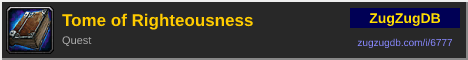 Tome of Righteousness: forum signature banner