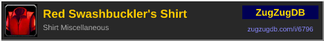 Red Swashbuckler's Shirt: forum signature banner