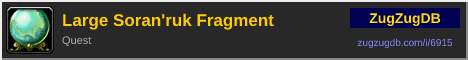 Large Soran'ruk Fragment: forum signature banner