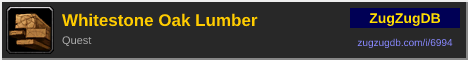 Whitestone Oak Lumber: forum signature banner