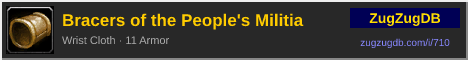 Bracers of the People's Militia: forum signature banner