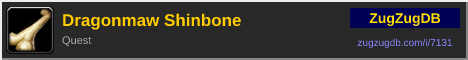 Dragonmaw Shinbone: forum signature banner