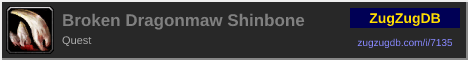 Broken Dragonmaw Shinbone: forum signature banner