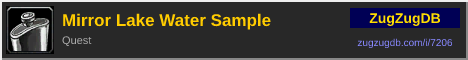 Mirror Lake Water Sample: forum signature banner