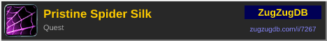 Pristine Spider Silk: forum signature banner