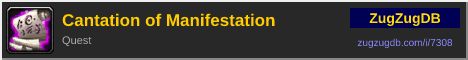 Cantation of Manifestation: forum signature banner