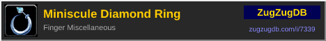 Miniscule Diamond Ring: forum signature banner