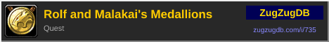 Rolf and Malakai's Medallions: forum signature banner