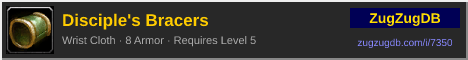 Disciple's Bracers: forum signature banner