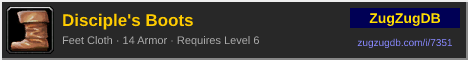 Disciple's Boots: forum signature banner