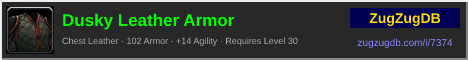 Dusky Leather Armor: forum signature banner