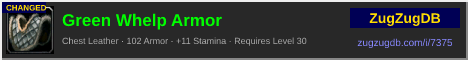 Green Whelp Armor: forum signature banner