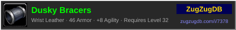 Dusky Bracers: forum signature banner