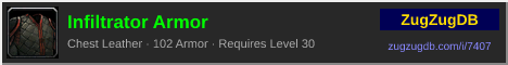 Infiltrator Armor: forum signature banner