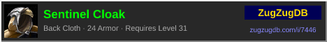 Sentinel Cloak: forum signature banner