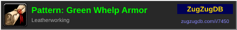Pattern: Green Whelp Armor: forum signature banner