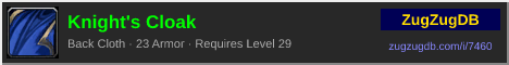 Knight's Cloak: forum signature banner