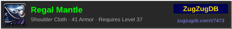 Regal Mantle: forum signature banner
