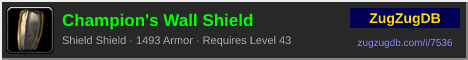 Champion's Wall Shield: forum signature banner