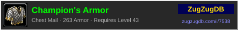 Champion's Armor: forum signature banner