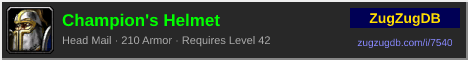 Champion's Helmet: forum signature banner