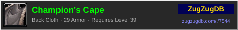 Champion's Cape: forum signature banner
