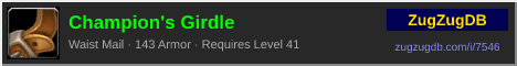 Champion's Girdle: forum signature banner