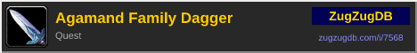 Agamand Family Dagger: forum signature banner