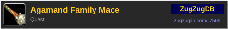 Agamand Family Mace: forum signature banner
