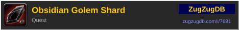 Obsidian Golem Shard: forum signature banner