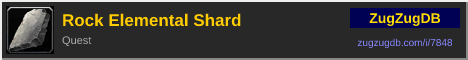 Rock Elemental Shard: forum signature banner