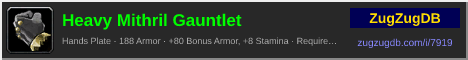 Heavy Mithril Gauntlet: forum signature banner