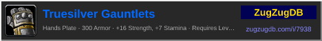 Truesilver Gauntlets: forum signature banner