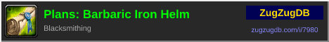 Plans: Barbaric Iron Helm: forum signature banner