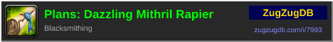 Plans: Dazzling Mithril Rapier: forum signature banner