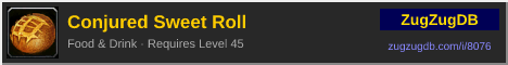 Conjured Sweet Roll: forum signature banner