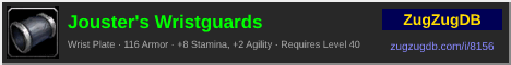 Jouster's Wristguards: forum signature banner
