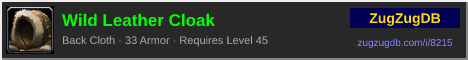 Wild Leather Cloak: forum signature banner