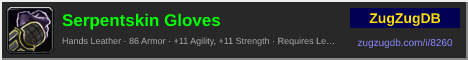 Serpentskin Gloves: forum signature banner
