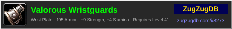 Valorous Wristguards: forum signature banner
