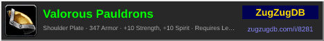 Valorous Pauldrons: forum signature banner