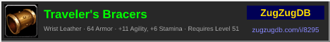 Traveler's Bracers: forum signature banner