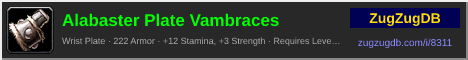 Alabaster Plate Vambraces: forum signature banner