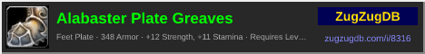 Alabaster Plate Greaves: forum signature banner