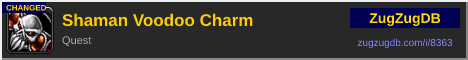 Shaman Voodoo Charm: forum signature banner