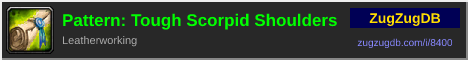 Pattern: Tough Scorpid Shoulders: forum signature banner
