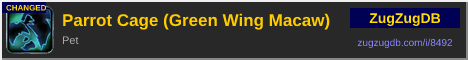 Parrot Cage (Green Wing Macaw): forum signature banner