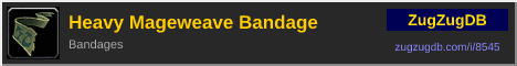 Heavy Mageweave Bandage: forum signature banner