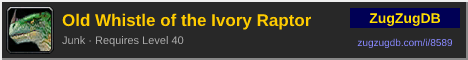 Old Whistle of the Ivory Raptor: forum signature banner