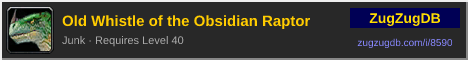 Old Whistle of the Obsidian Raptor: forum signature banner